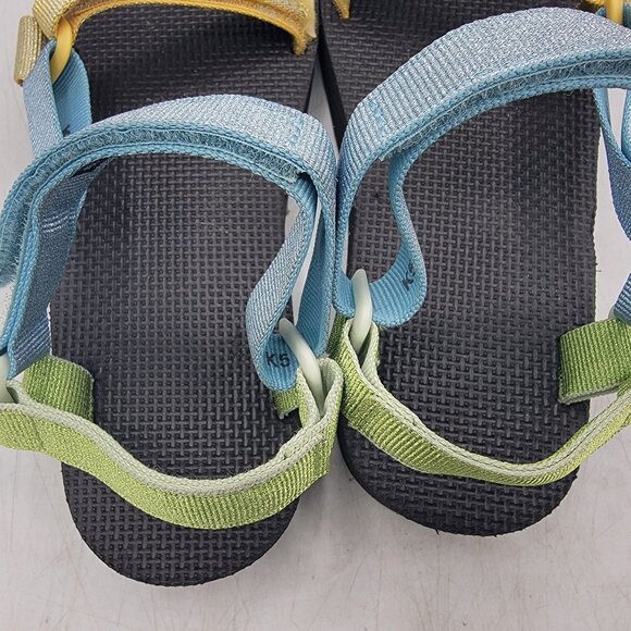 Teva Midform Universal Kids 5 Metallic Blue Sandals Beach Summer Casual 1131610C - Picture 6 of 13